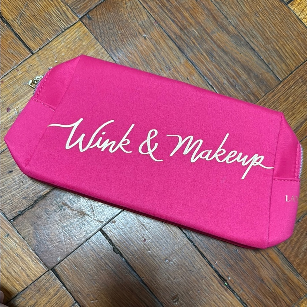 3/$18 Lancome Fuchsia Cosmetic Pouch